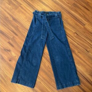 Ann Taylor Blue Wide-Leg Jeans